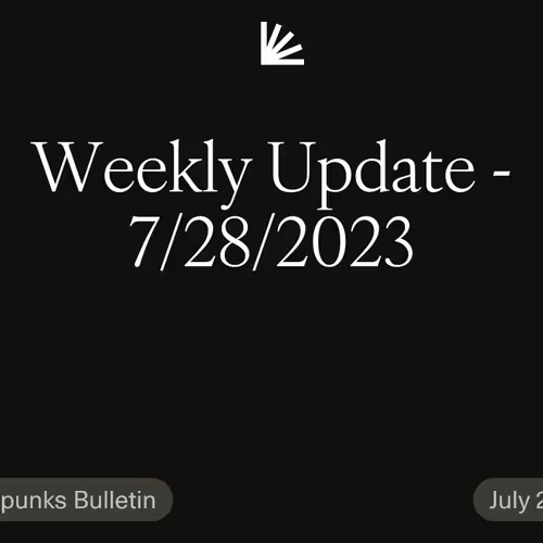 Weekly Update - 7/28/2023