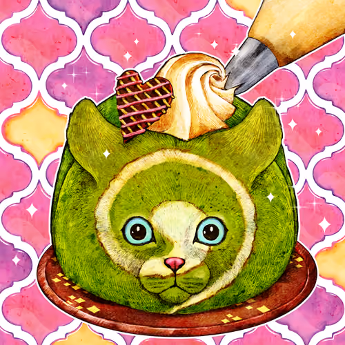 cat 035 Roll cake Matcha