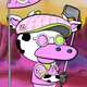 Country Club Cow in Pink by RocketMoonApe  x Reddit Collectible Avatars