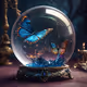 butterfly in a crystal ball