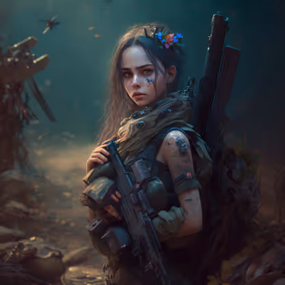 beautiful, girls, warriors