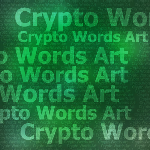 Crypto Words Art