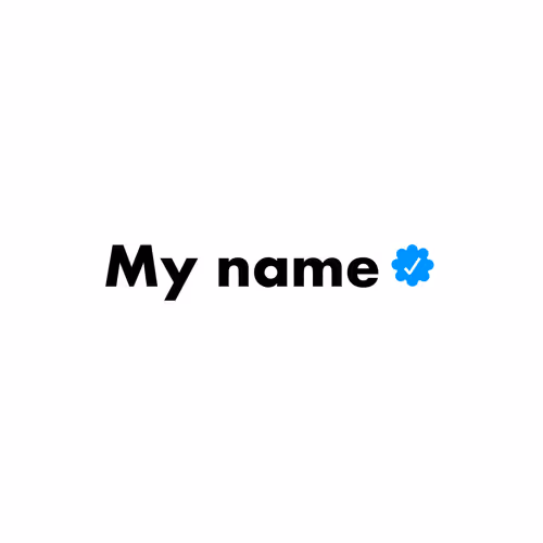Verify your name