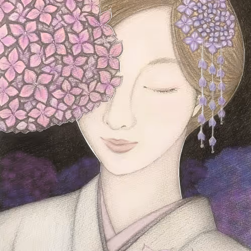 Tsukumi's physical with digital Art