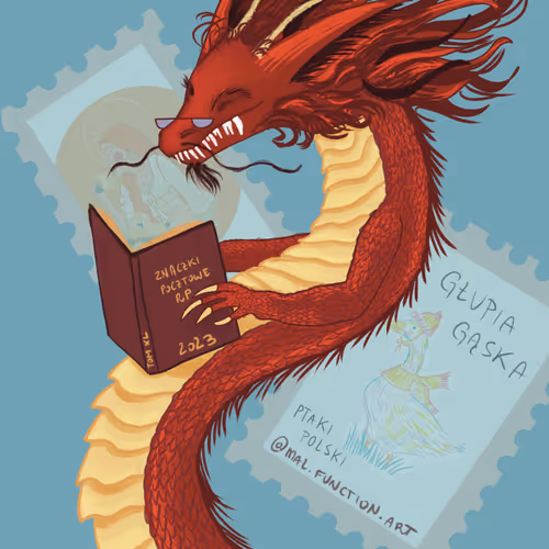 Philatelist Dragon by mal.function.art