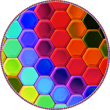 Hexagon mosaic art