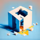 Cubes and Polygons - Ai Art Collection