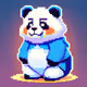 Cute pixel panda