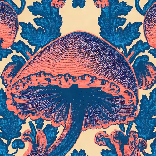 Vintage Ornate Mushroom - Polygon