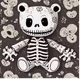 Cute scary happy teddy bear