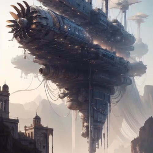 a futuristic ship