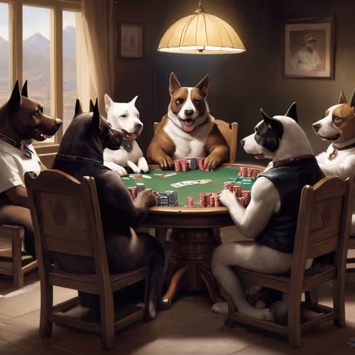 Dogs Playing Poker