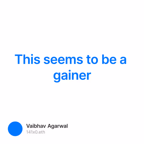 This seems to be a gainer