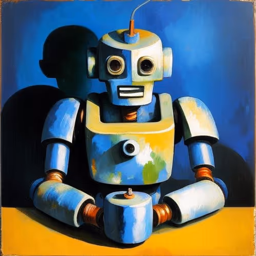 ROBOT,oil on canva