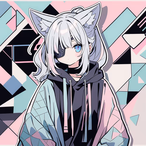 Eyepatch fox ear girl