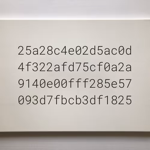 six words hashed via SHA-256 algorithm
