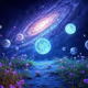 Galactic Bloom Under Mystic Moons