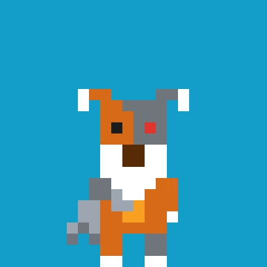 Teddy in a pixelated world