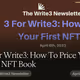 3 For Write3: How To Price Your First NFT Book
