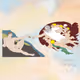 the creation of adam on a sunset cloud (polygon) by William Manier IV