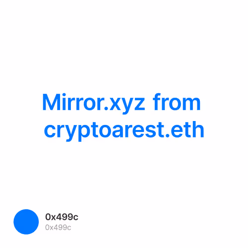 Mirror.xyz from cryptoarest.eth