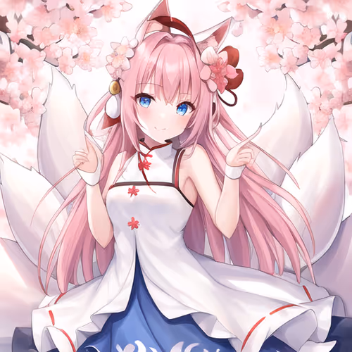 九尾の女の子桜満開記念２