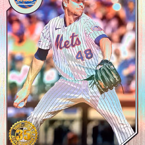New York Mets® Jacob deGrom 1987 35th Anniversary Chrome T87C-49 Super Rare