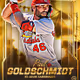 St. Louis Cardinals® Paul Goldschmidt National League Base Golden 3 Super Rare