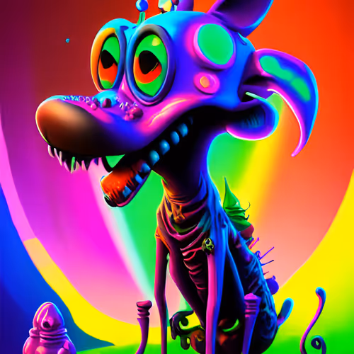 Courage the cowardly trippy dog