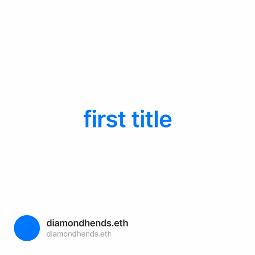 first title