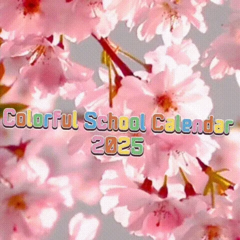 Colorful School Calendar 2025