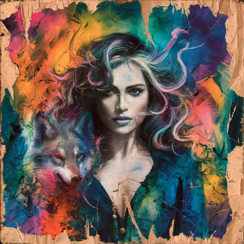 Woman and the wolf