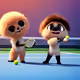 Furball Buddies Playing Tennis #3