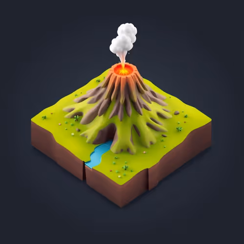 Isometric Volcanoes Polygon