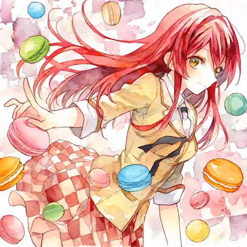 Macaron-loving girl