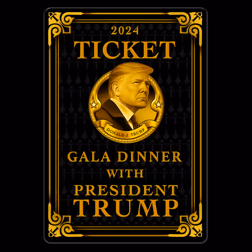Trump Digital Trading Cards 2024 Dinner Ticket