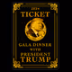 Trump Digital Trading Cards 2024 Dinner Ticket