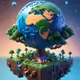 Pixel island planet