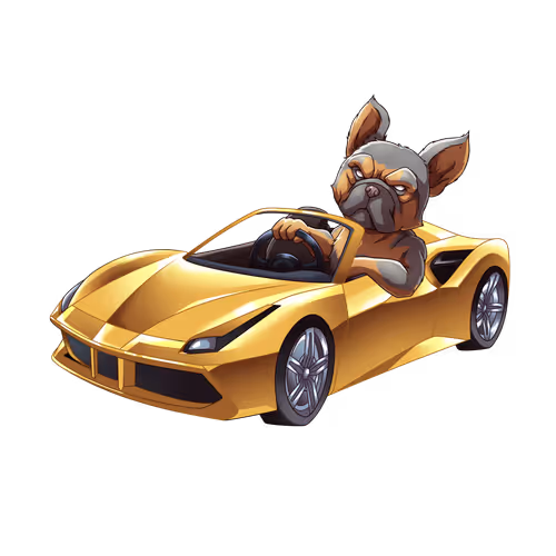 FRENCH BULLDOG ON A MOTORCYCLE