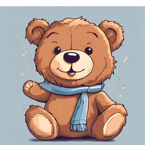 Cute happy teddy bear