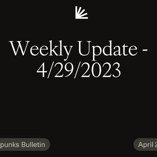 Weekly Update - 4/29/2023