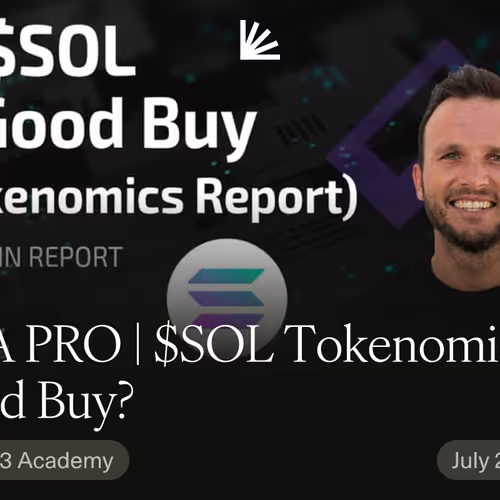 W3A PRO | $SOL Tokenomics. Good Buy?