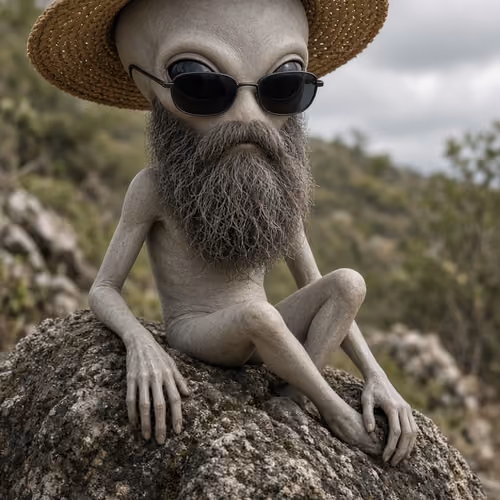Grey on the rock