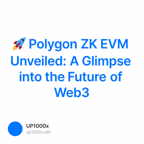 🚀 Polygon ZK EVM Unveiled: A Glimpse into the Future of Web3