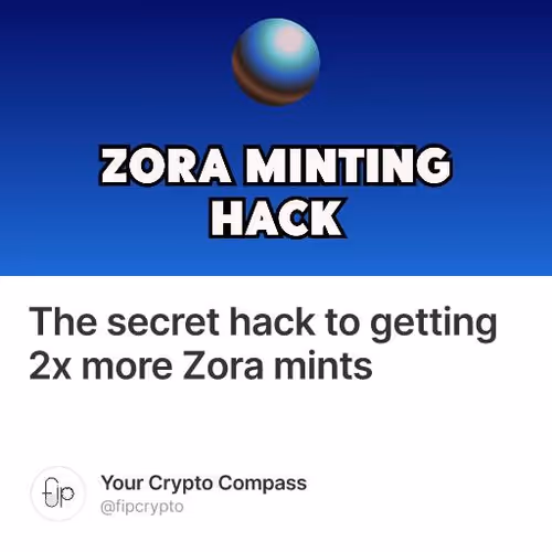 The secret hack to getting 2x more Zora mints