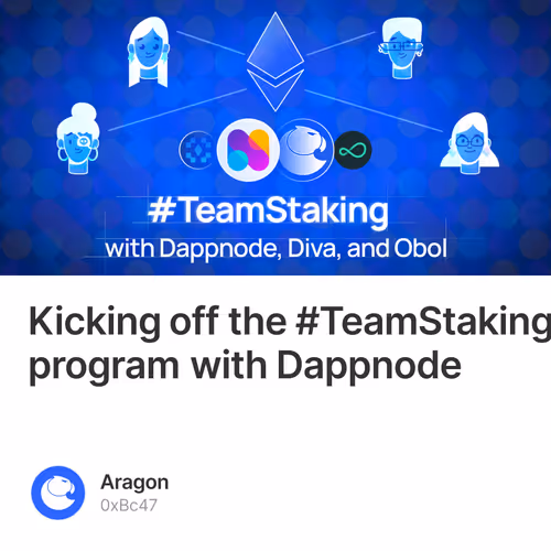 Kicking off the #TeamStaking program with Dappnode