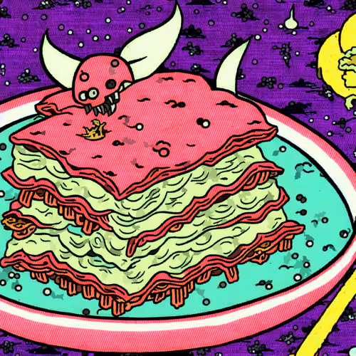 Ukiyo-e Space Spam Lasagna