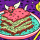 Ukiyo-e Space Spam Lasagna