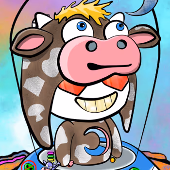 Cosmic Brown Cow by RocketMoonApe  x Reddit Collectible Avatars