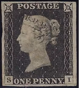 1840 1d Penny Black. Physical Fractionalised NFTs (PiNFTs)